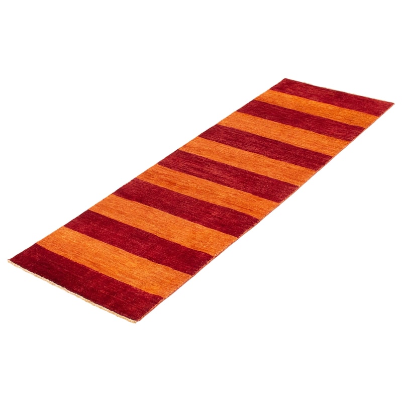 ECARPETGALLERY Hand-knotted Finest Peshawar Ziegler Red Wool Rug - 2'7 x 8'2