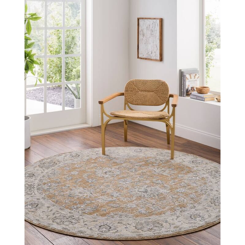 Livabliss Brunswick Traditional Area Rug - 6'7" x 9'6" - Brown/Beige