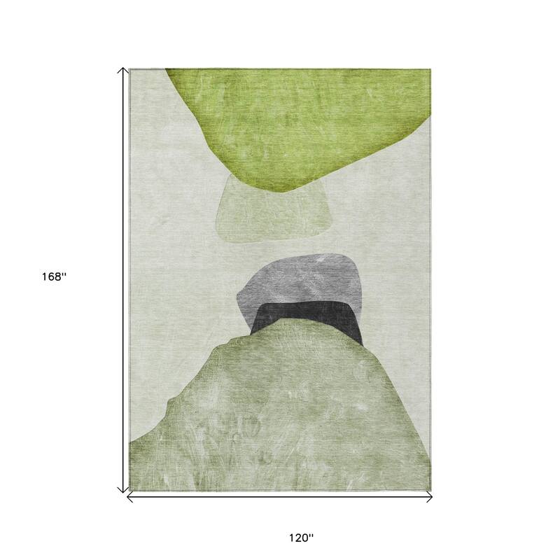 Allone Modern Art-Inspired Weather Resistant Blended Style Outdoor Rug