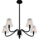 preview thumbnail 4 of 5, McKinney 5-Light Matte Black Chandelier