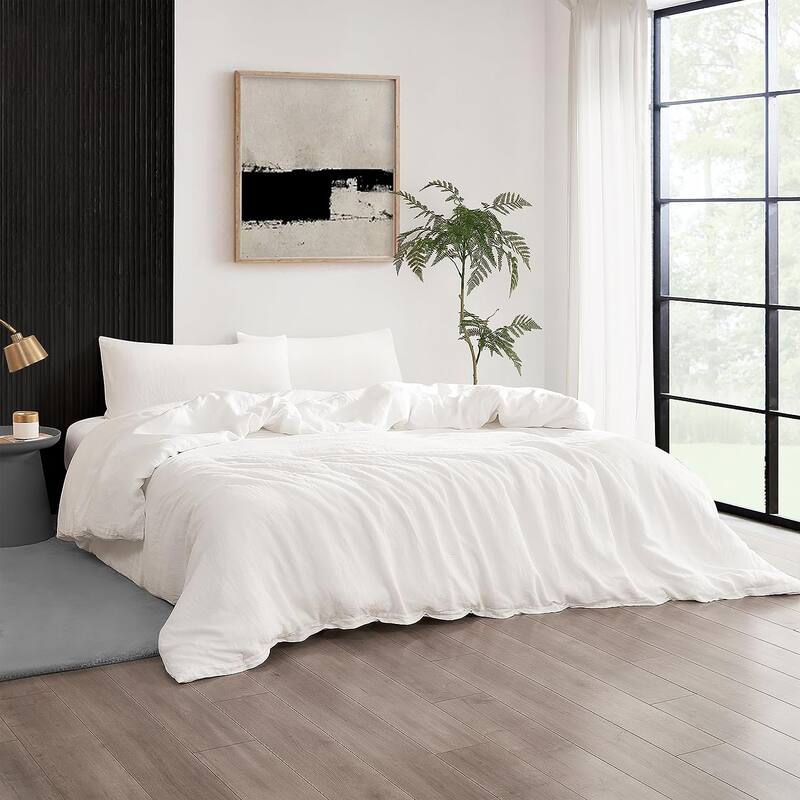 Dark Sky Reserve® - Bamboo Linen Oversized Duvet Cover - Portugal Made - Pure White