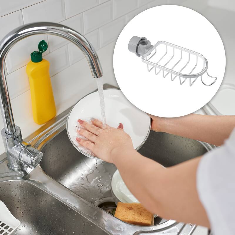 Aluminum Faucets Caddy Organizer Semicircle 10.83"x4.25"x2.64"
