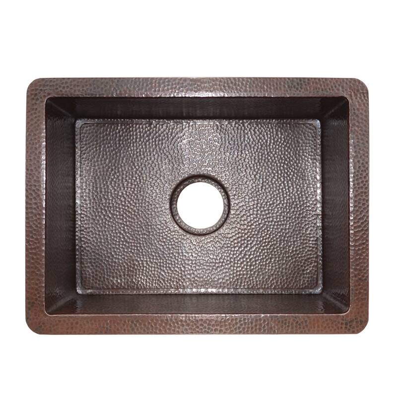 Cocina Hand Hammered Copper 21-inch Undermount Kitchen Sink - 21.5 x 16 x 9