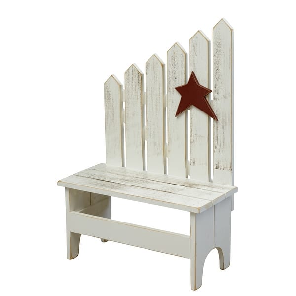 slide 2 of 6, Country-Style Picket Bench Antique White