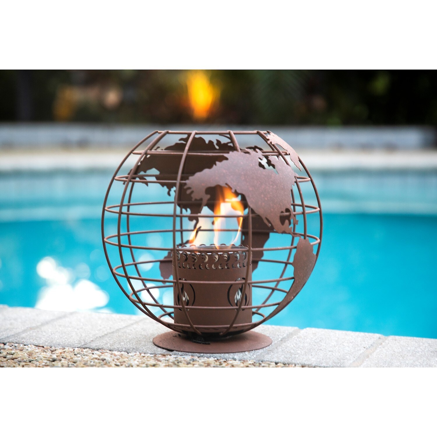 Shop Echo Valley Globe Tabletop Fireplace Outdoor Steel Planet