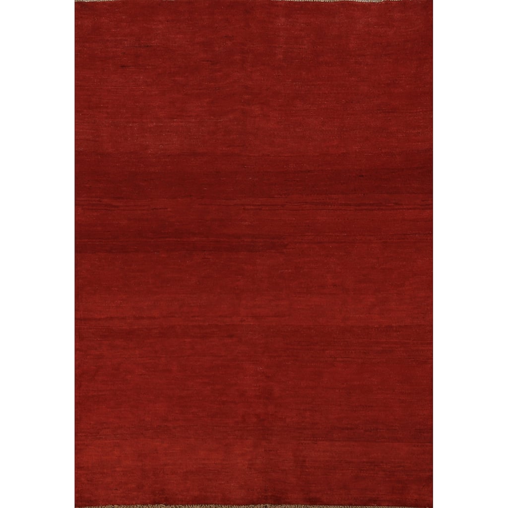 Gabbeh Modern Rug Handmade Bedroom Wool Carpet - 4'0" x 5'10"
