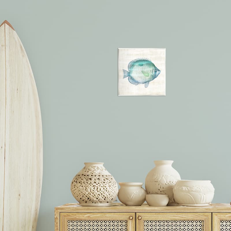Stupell Fish Impression Sea Life Wall Plaque Art Design By Susan Arnot