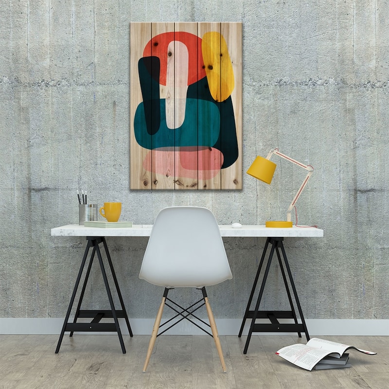 Mischka Print On Wood by Tracie Andrews - Multi-Color
