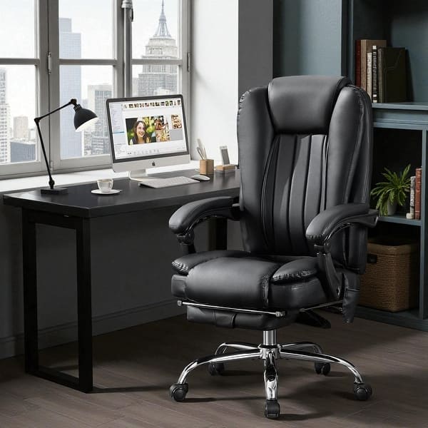 Massage Office Chair with Heat & 6 Vibration Points, Reclining Executive Chair with Footrest & 400 lbs Capacity - On Sale - Bed Bath & Beyond - 43539365 Massage Office Chair with Heat & 6 Vibration Points, Reclining Executive Chair with Footrest & 400 lbs Capacity - On Sale - Bed Bath & Beyond - 43539365