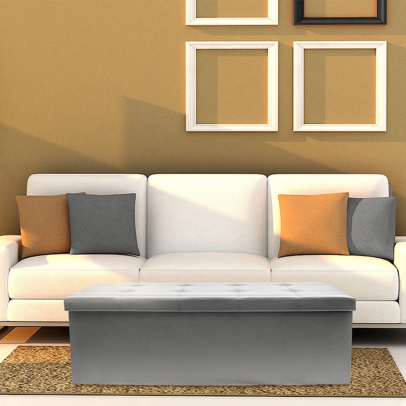 Sorbus Faux Leather Storage Bench (Large)