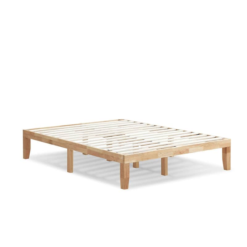 Queen Size 14" Wooden Bed Mattress Frame - Natural