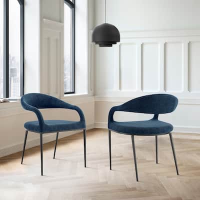 Morgan Upholstered Barrel Back Dining Chairs - Set of 2
