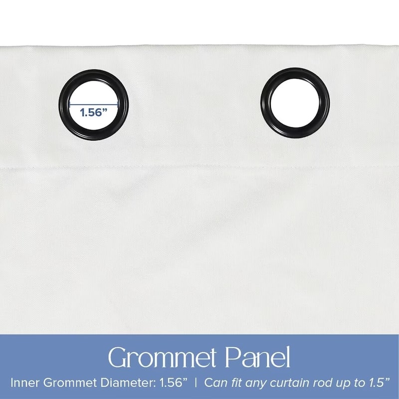 Soft Cotton Feel Twill Polyester 100% Blackout Grommet Pair (2 panels)