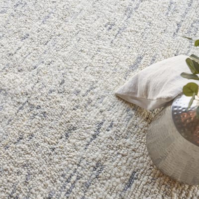 EXQUISITE RUGS Borelli Hand-loomed New Zealand Wool Grey/Ivory Area Rug.