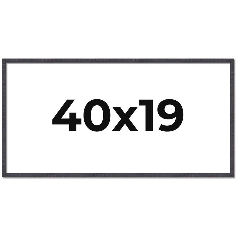 40x19 Frame Brown Solid Wood Picture Frame - Complete Modern Photo