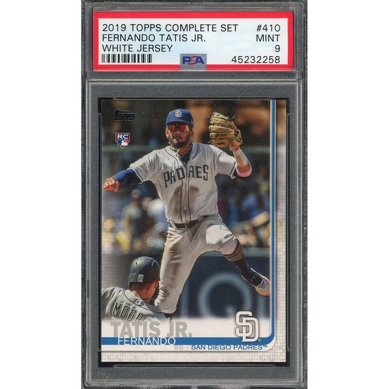 Fernando Tatis Jr 2019 Topps Complete Baseball Rookie Card RC #410 Graded PSA 9 Mint - 8'6" x 11'6"