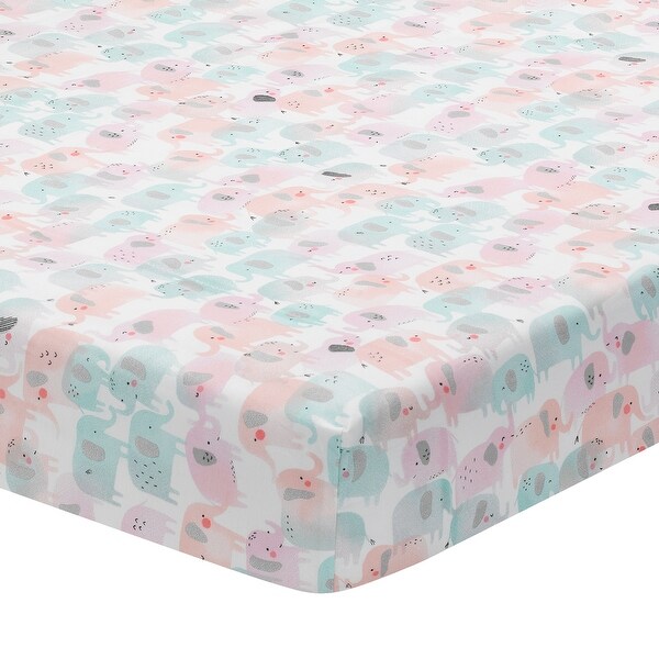 mint and pink crib bedding