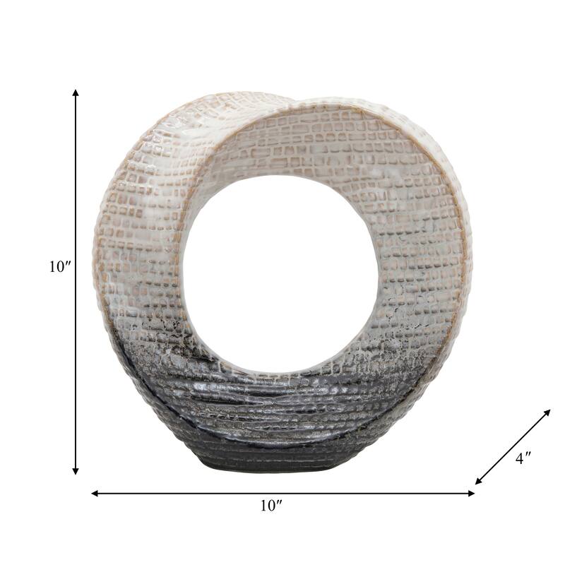 Sagebrook Home Modern Stoneware Ceramic Decorative Object