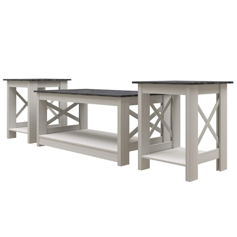 CraftPorch Modern 3-Pieces Coffee Table Set
