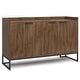 preview thumbnail 2 of 9, WYNDENHALL Bolton SOLID ACACIA WOOD and Metal 54inch Wide Modern Industrial Sideboard Buffet in Rustic Natural Aged Brown