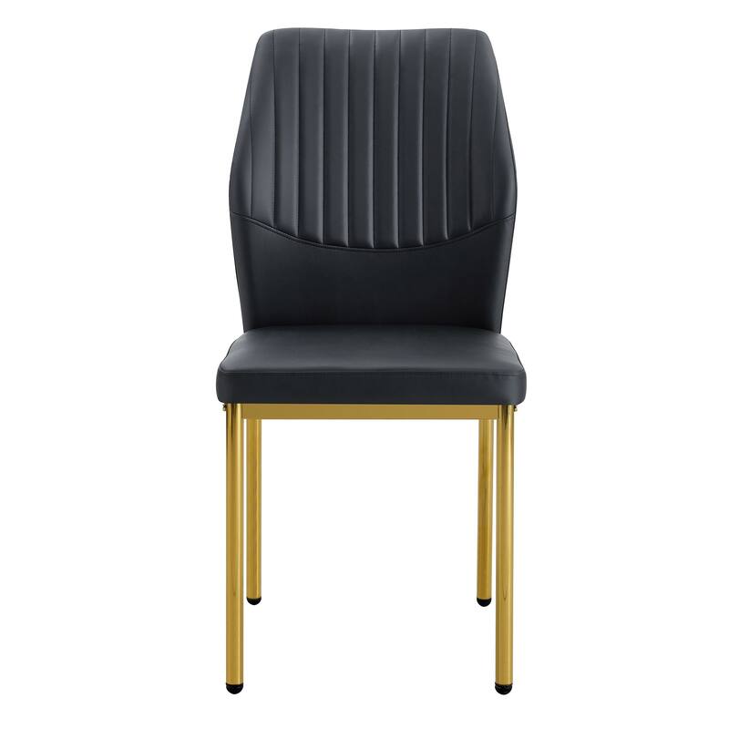 Black Gold Reception Chair Side Chair Coffee Chair Kitchen Chair Lounge Chair Leisure Chair Set of 4