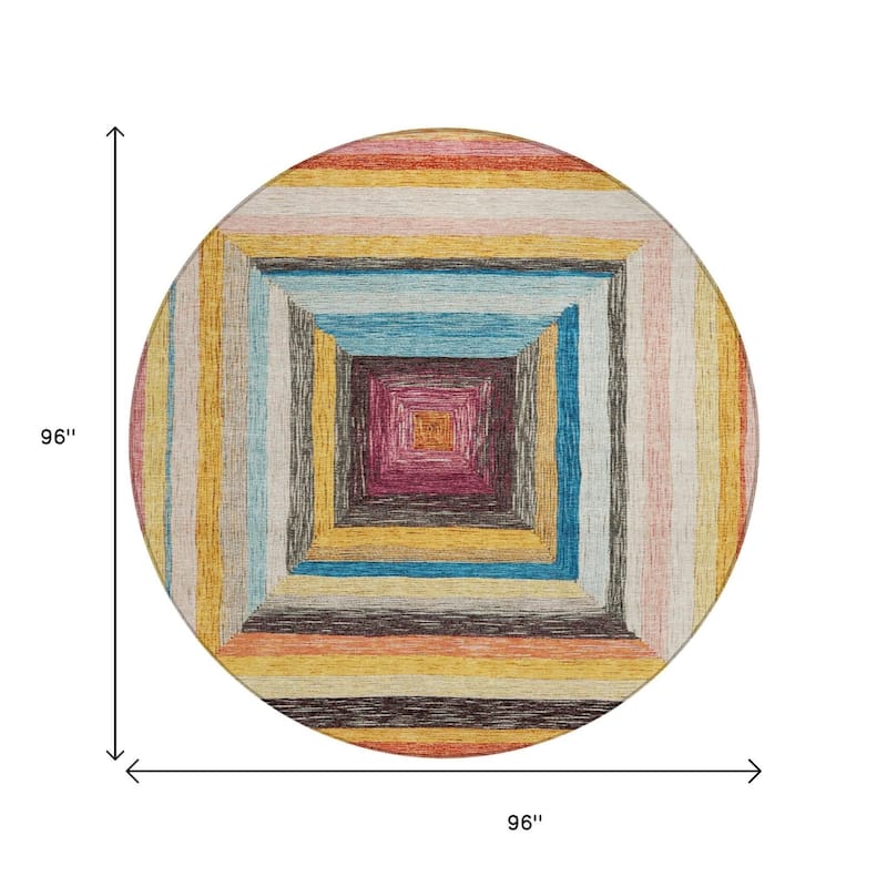 HomeRoots Geometric Transitional Rectangle Outdoor Rug