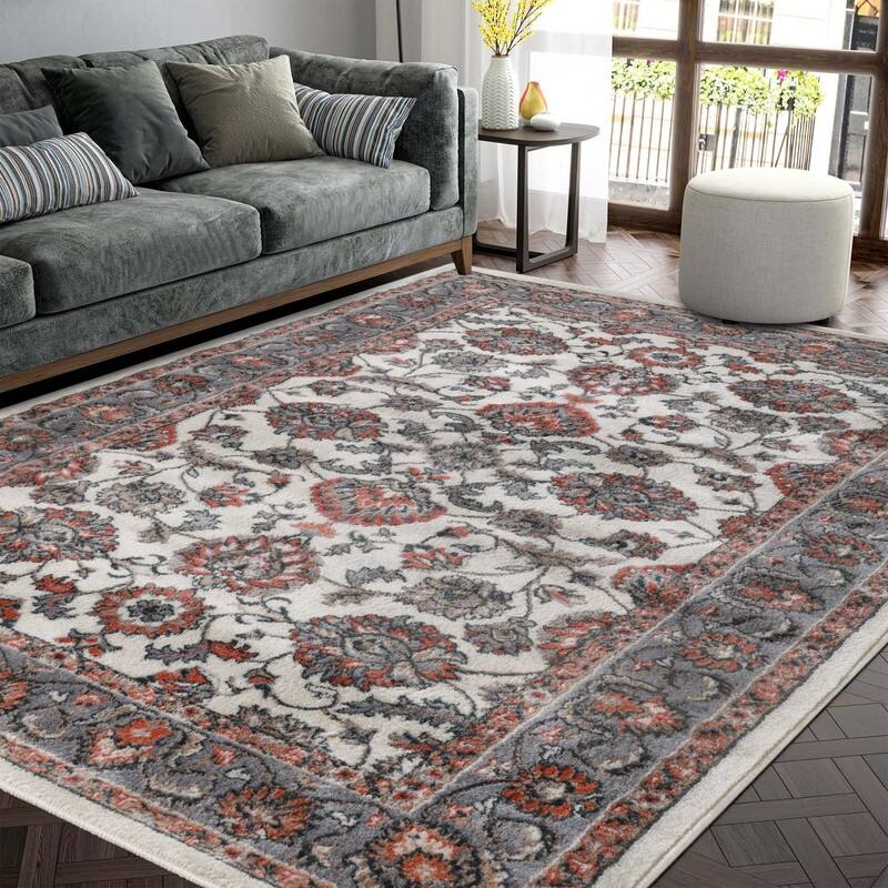 Superior Lille Classic Floral Medallion Indoor Runner or Area Rug