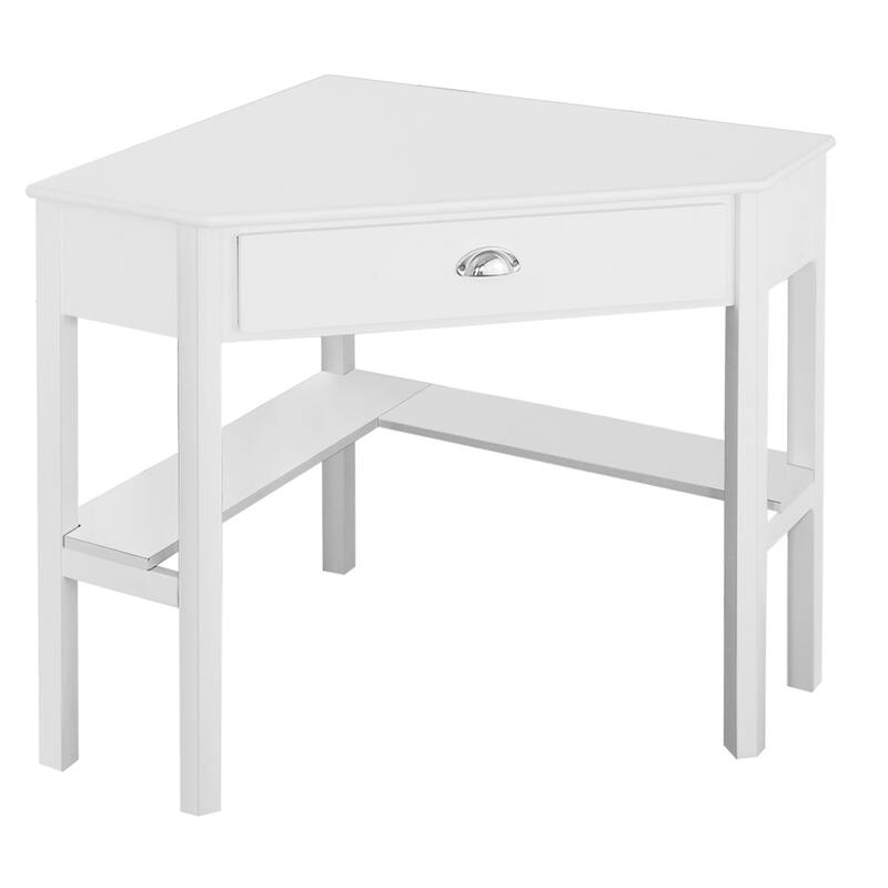Corner Computer Desk Table Wooden Workstation Corner Laptop Desk