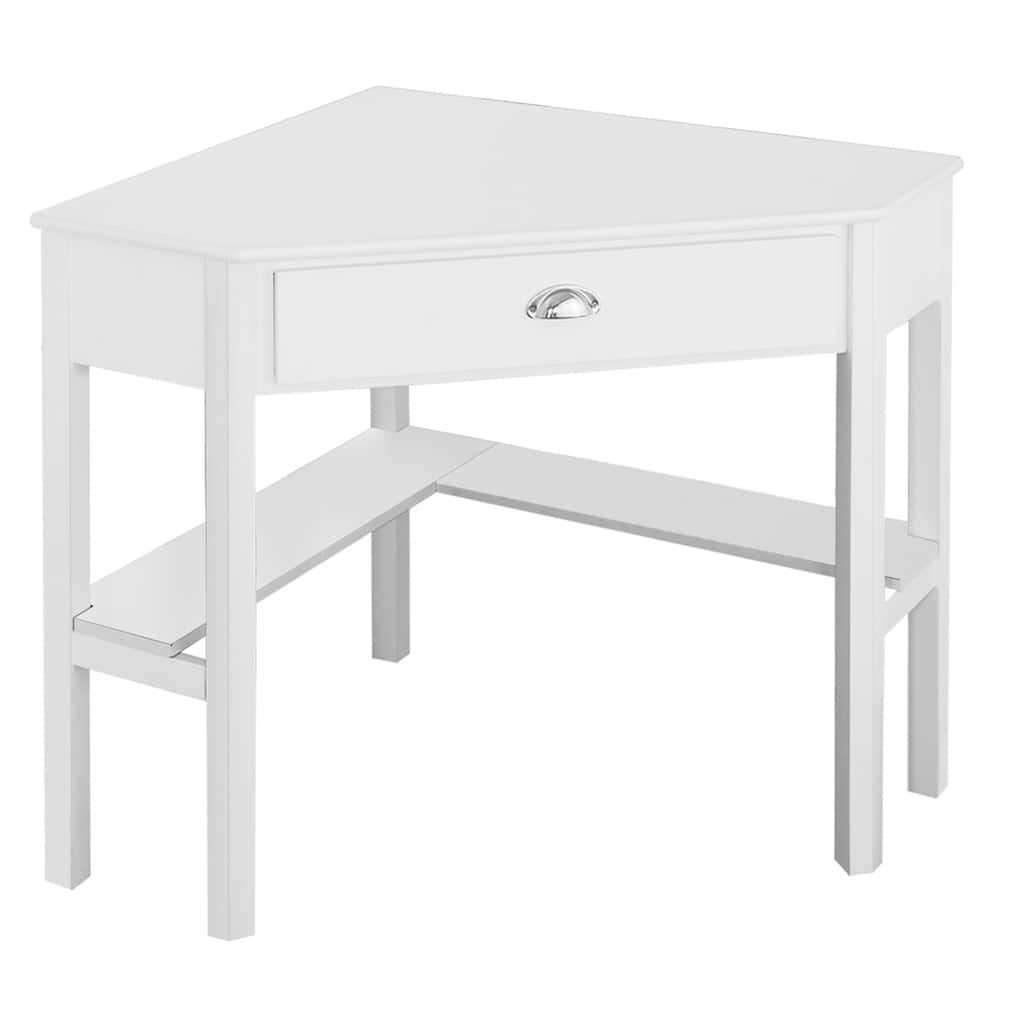 Corner Computer Desk Table Wooden Workstation Corner Laptop Desk