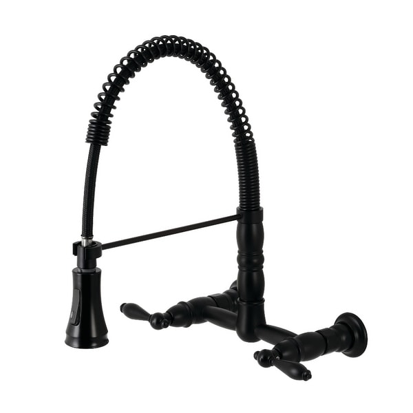 Heritage Two-Handle Wall-Mount Pull-Down Sprayer Kitchen Faucet. Opens flyout.