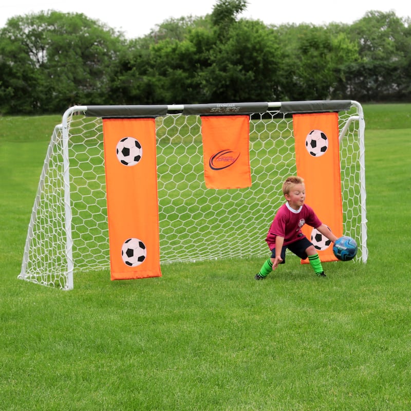 Skywalker Sports 9'x5' Soccer Goal with Practice Banners - Orange