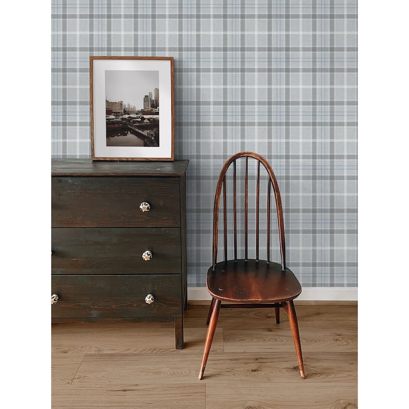 NextWall Tailor Plaid Peel and Stick Wallpaper