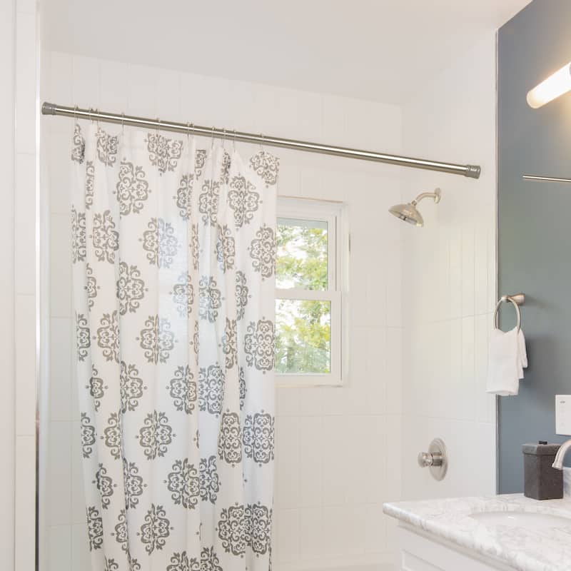 Design House Adjustable Shower Rod 43-inch-72-inch Chrome - Polished Chrome - Polished Chrome