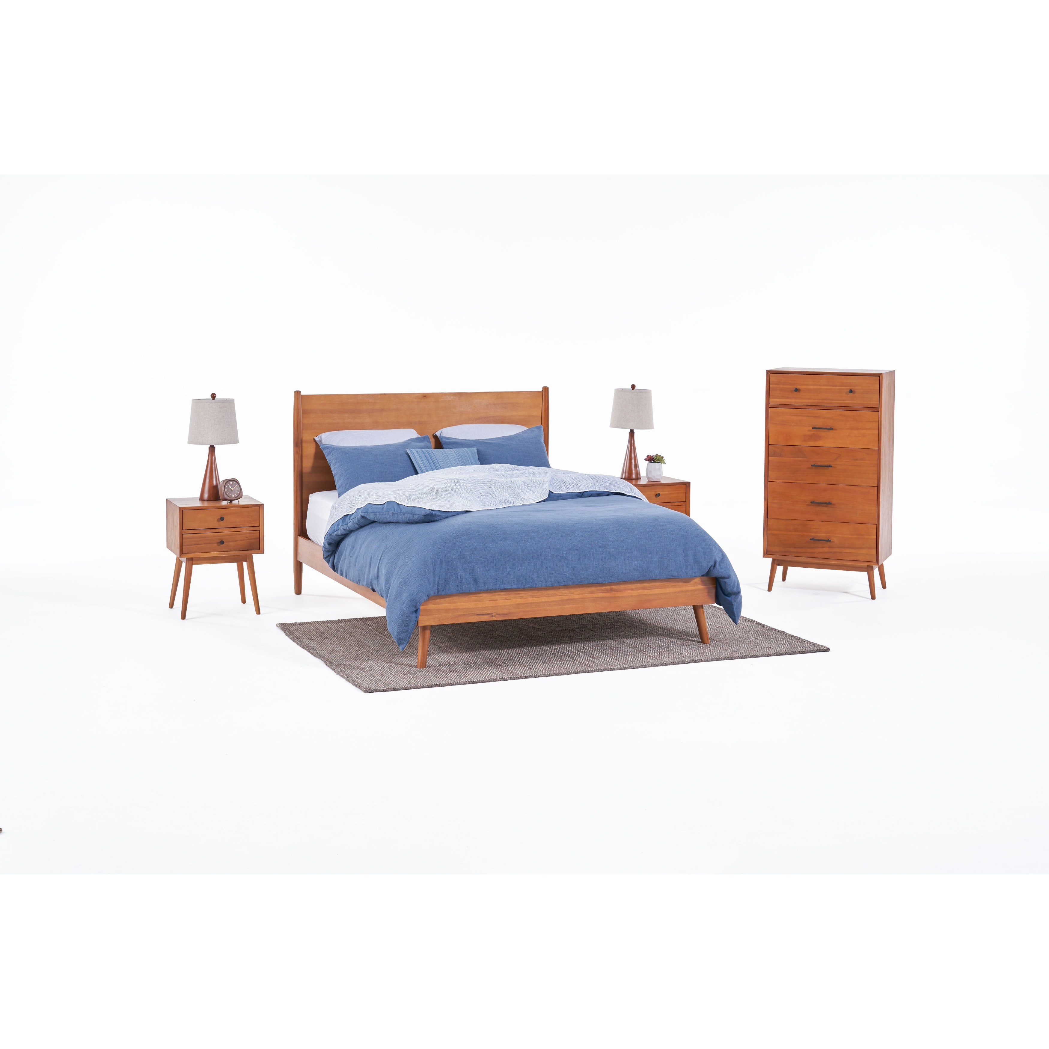 Okioki mid century hot sale bed