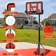 preview thumbnail 10 of 26, Outdoor Portable Basketball Hoop System, 44-Inch Backboard, Height Adjustable 4.8 to 7.7ft with Stable Base and Wheels