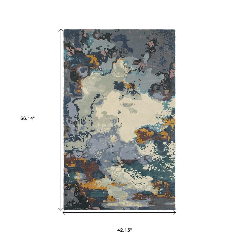 HomeRootsAbstract Industrial Rectangle Area Rug
