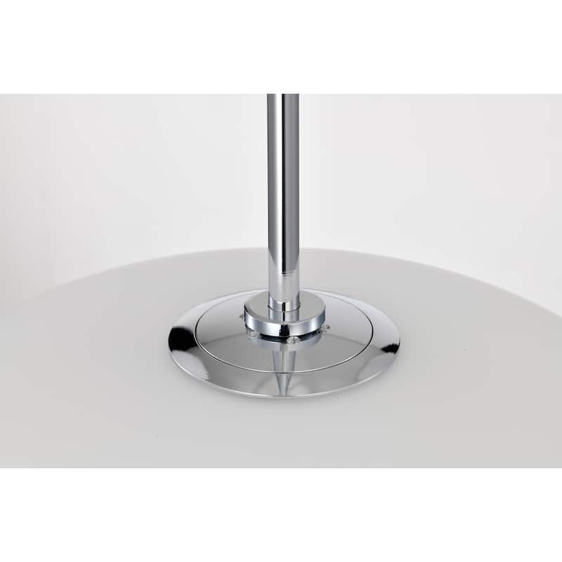 Livia Chrome Pendant Light with Glass Oval Frosted Shade