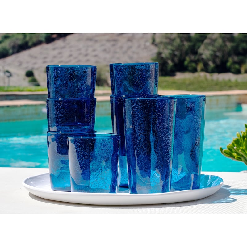 Fizz Bubbles Drinkware Set, 17 Oz & 24 Oz, Set of 8