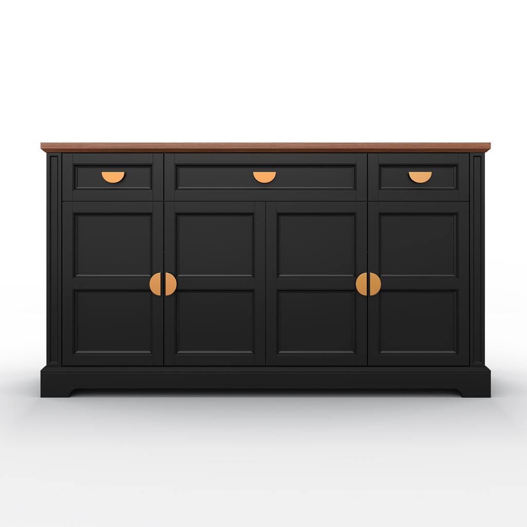 59'' W Sideboard with 3 Drawers, 4-Door Storage Cabinet