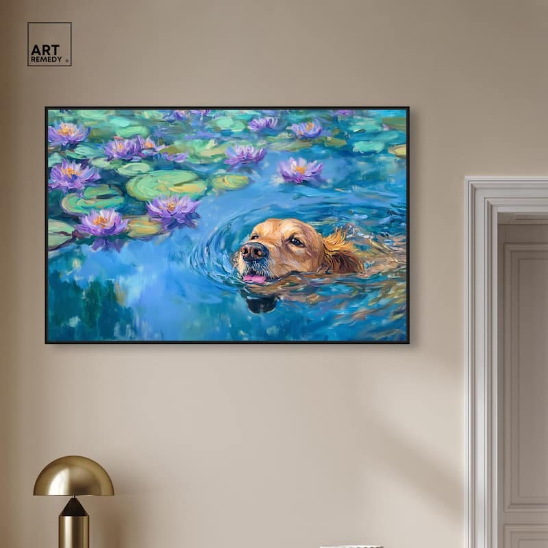 Watery Wag II Canvas by Art Remedy