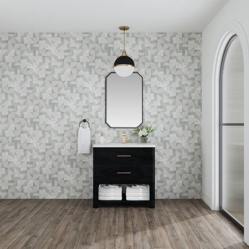 James Martin Vanities Lucian 36" Single Vanity, Carbon Oak