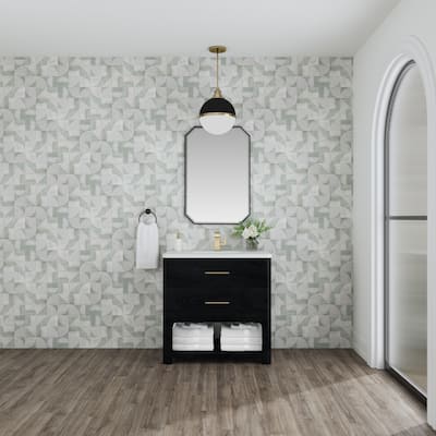 James Martin Vanities Lucian 36" Single Vanity, Carbon Oak