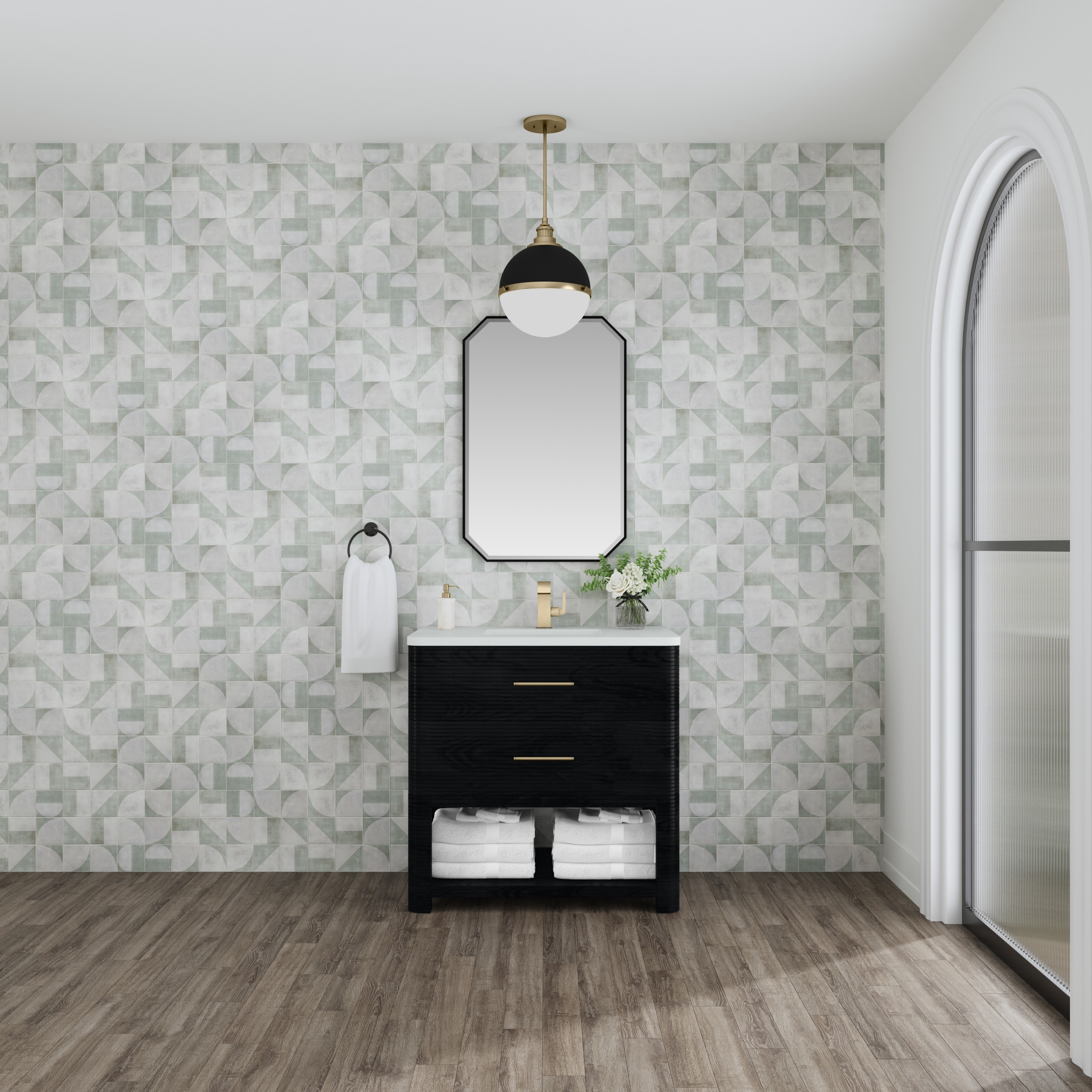 James Martin Vanities Lucian 36" Single Vanity, Carbon Oak