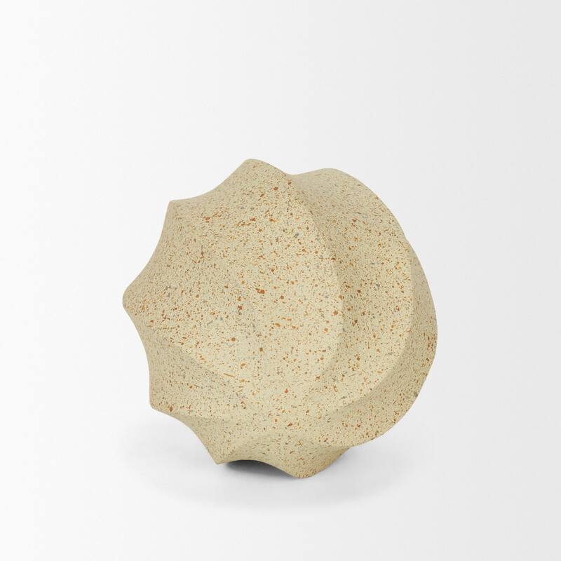 Imani Large / Small Sculptural Textured Beige Metal Decorative Orb Object