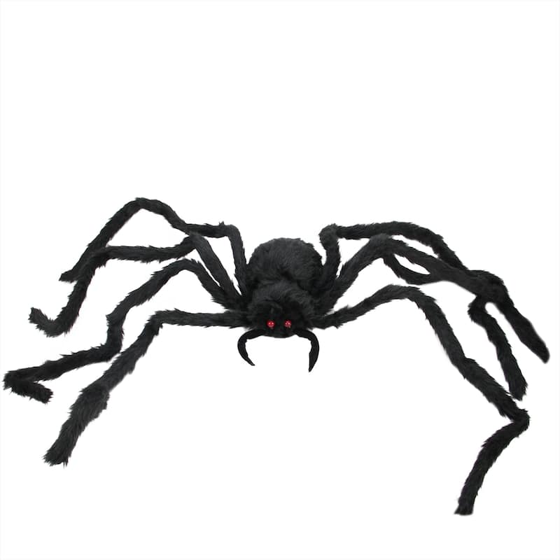 48" Black Spider with LED Flashing Eyes Halloween Decoration