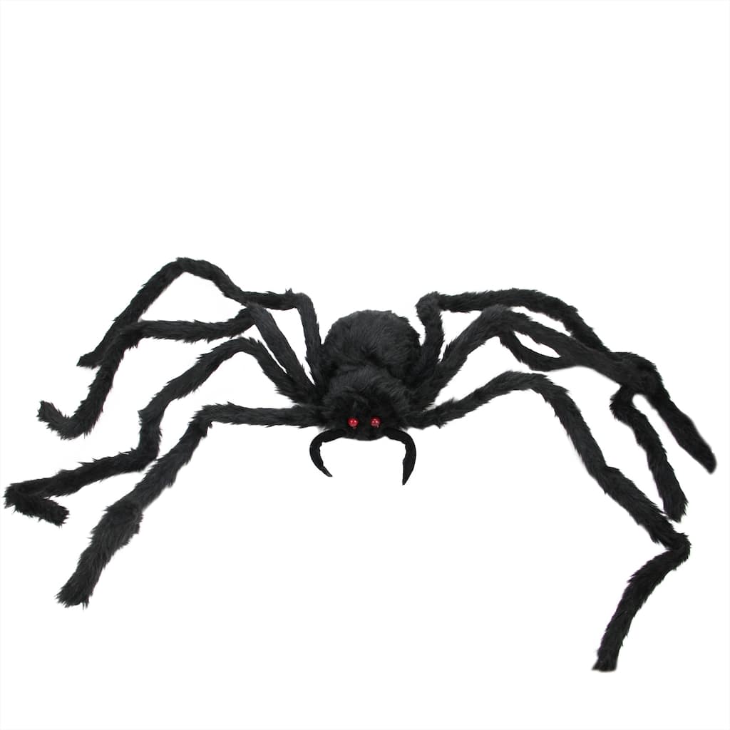 48" Black Spider with LED Flashing Eyes Halloween Decoration