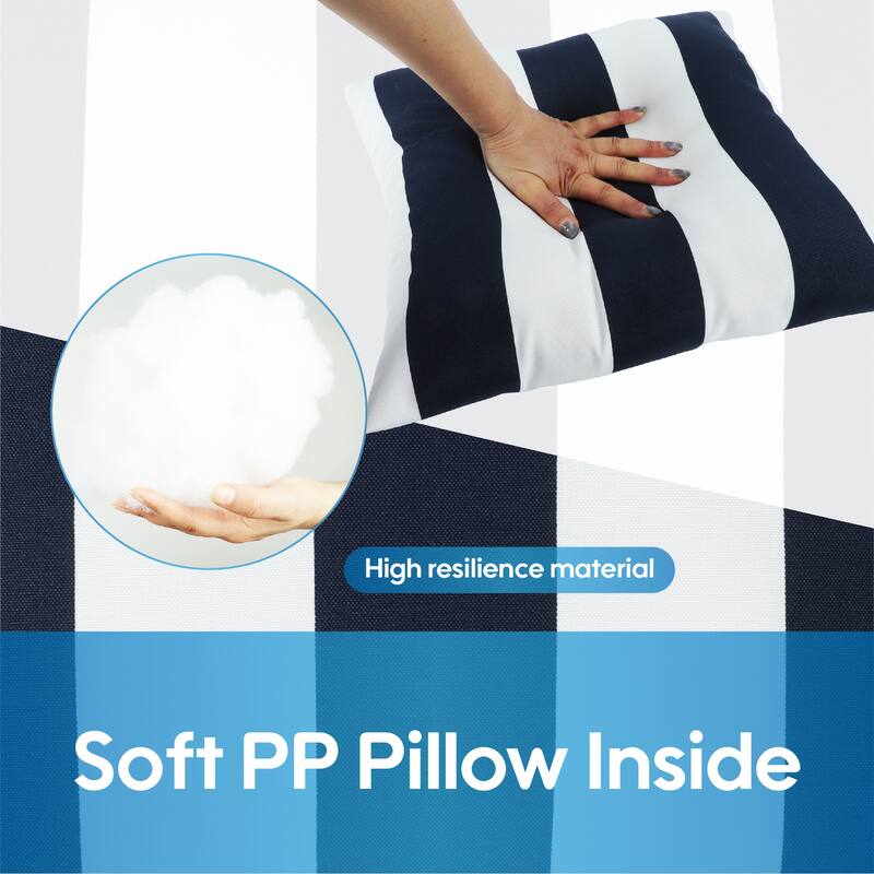 8 Pack Outdoor Throw Pillows,Waterproof & Fade-Resistant Patio Cushions-Soft & Comfortable Decorative Pillow Covers