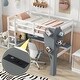 preview thumbnail 8 of 6, Twin Loft Bed with L-Shaped Desk, Tree-Shaped Bookcase, and Charging Station