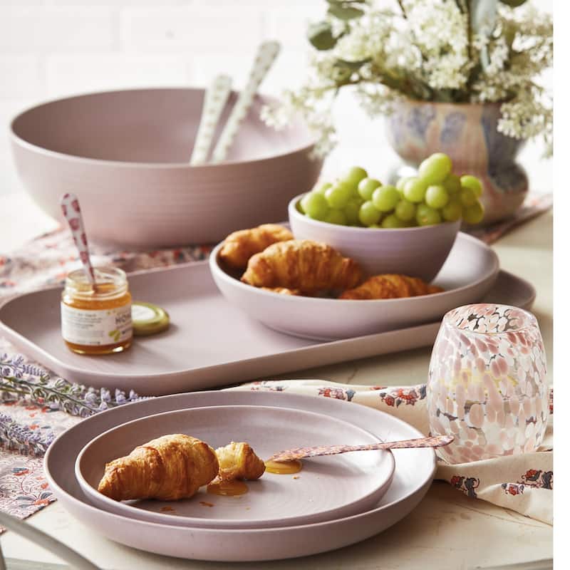 Brooklyn Melamine Salad Plate - Lavender Purple, 9" Everyday Dining Plate, Dishwasher Safe, 1.25" H