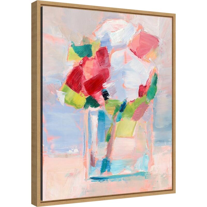 Abstract Flowers in Vase II by Ethan Harper Framed Canvas Art